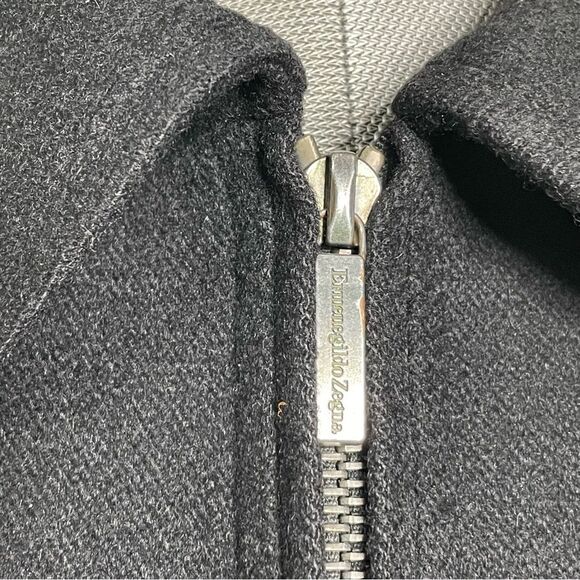 Ermenegildo Zegna 100% Cashmere Bomber Jacket Full Zip Up Black Men’s Size XL - Picture 3 of 10